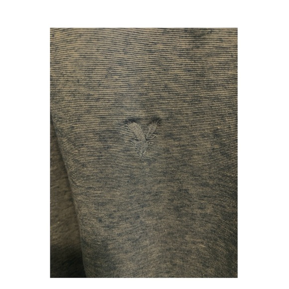 💛 American Eagle Outfitters Men's Gray Polo Shirt Size Large - Picture 3 of 6
